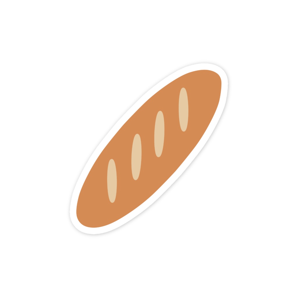 フランスパンのスマホステッカー