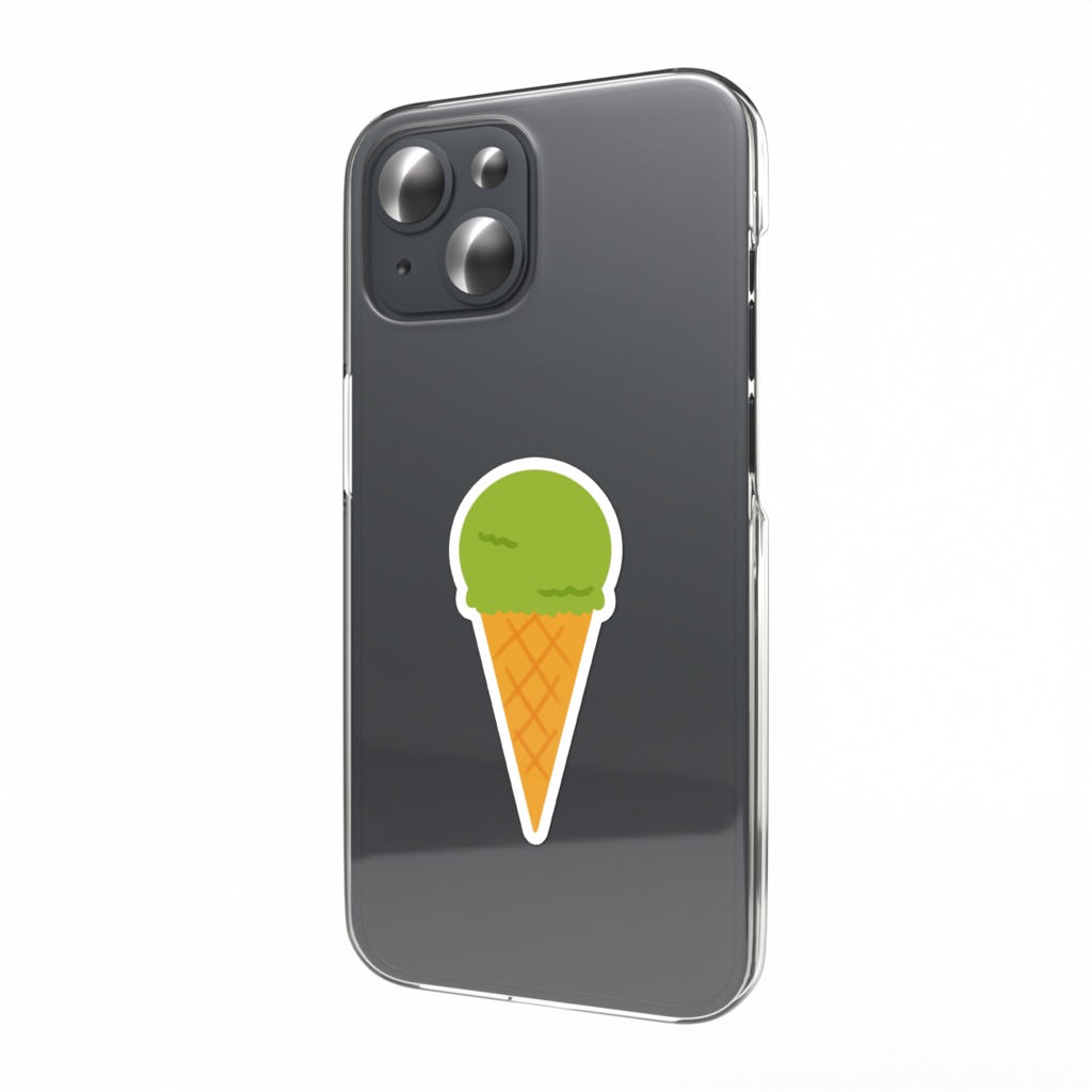抹茶アイスのスマホステッカー