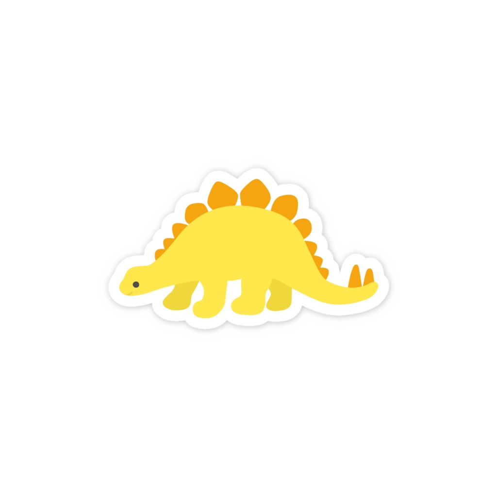 ステゴサウルスのスマホステッカー