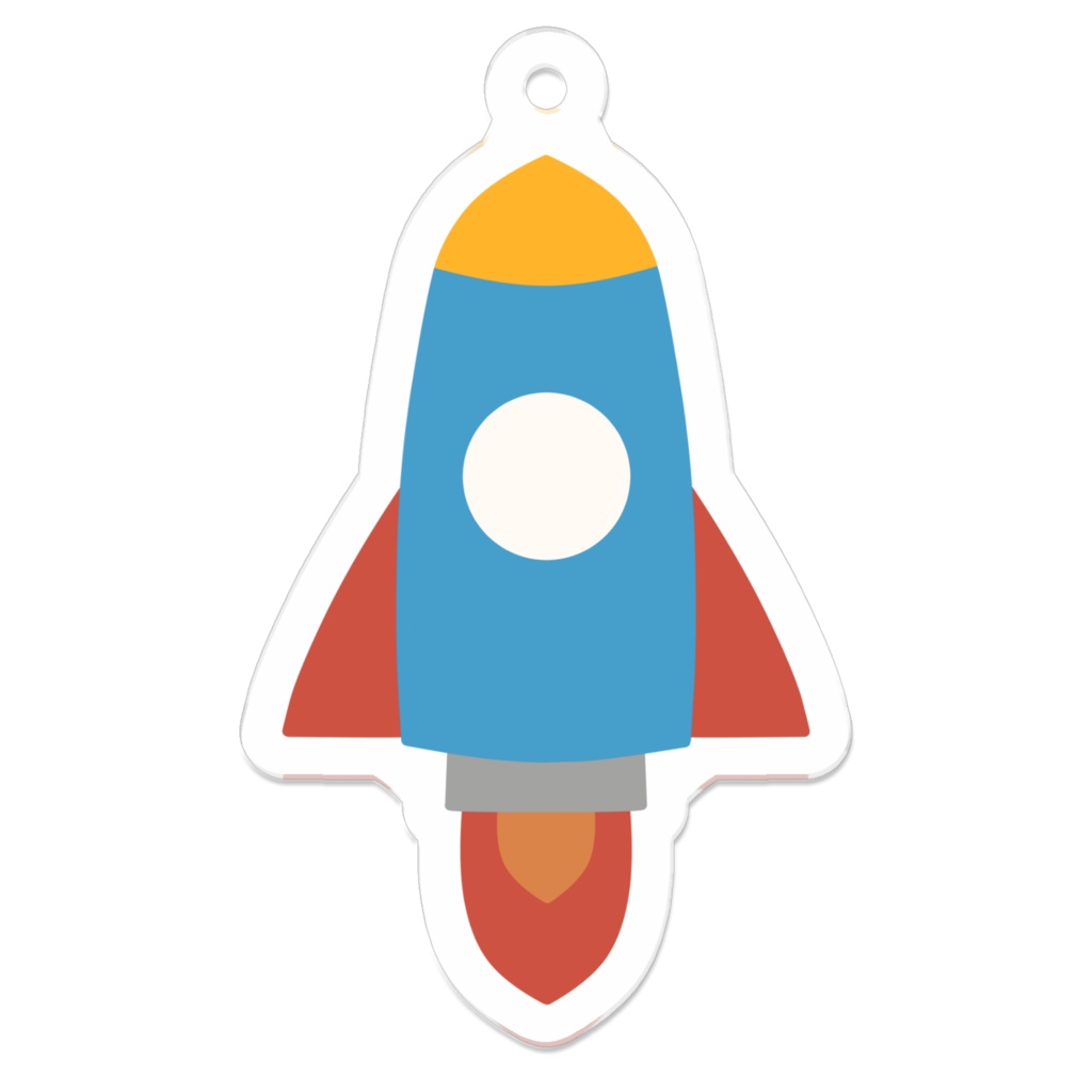 ロケットのアクリルキーホルダー