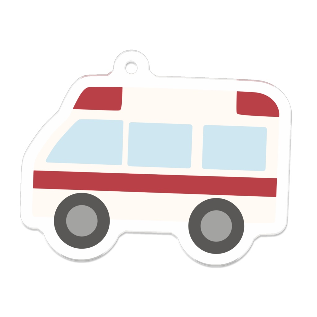 救急車のアクリルキーホルダー