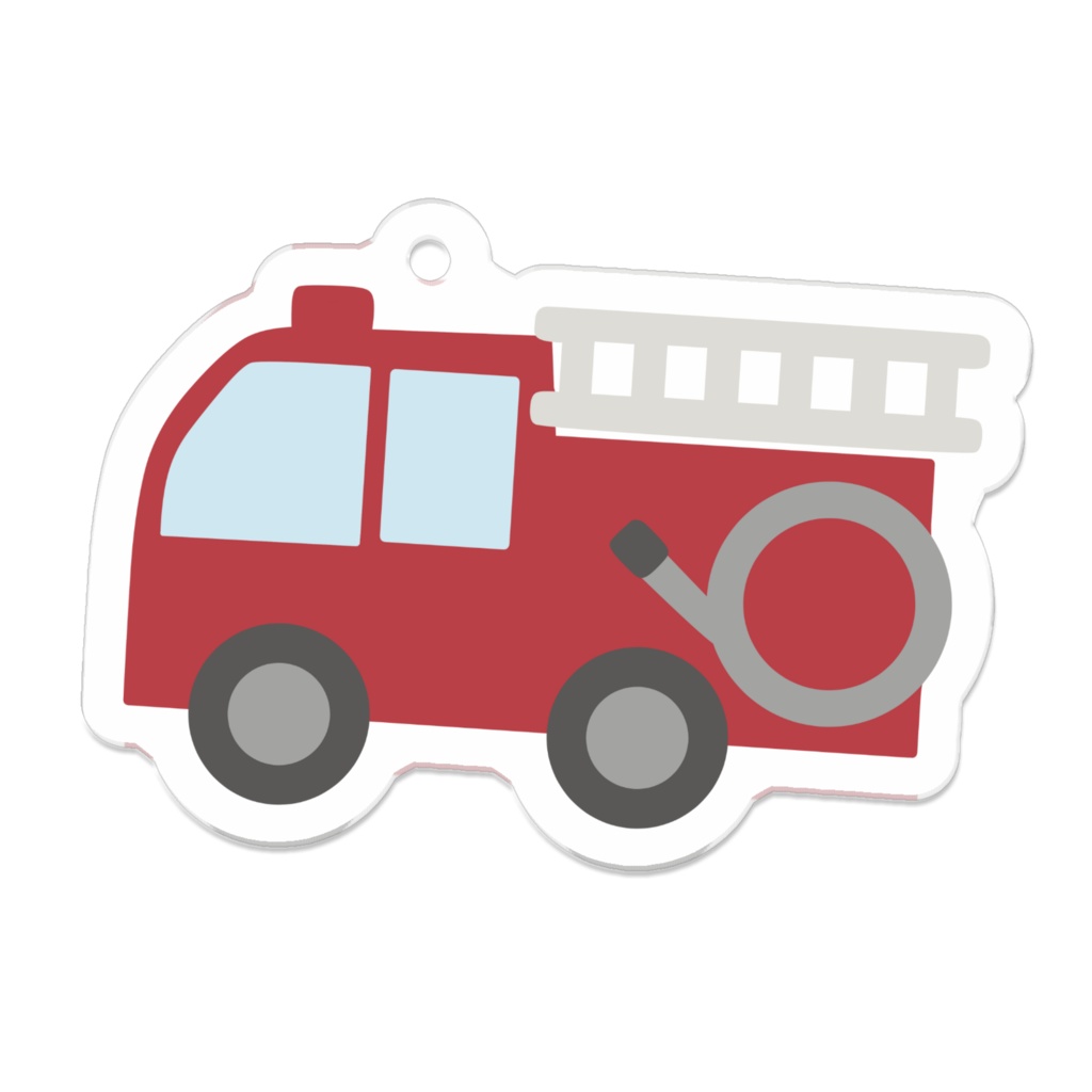 消防車のアクリルキーホルダー