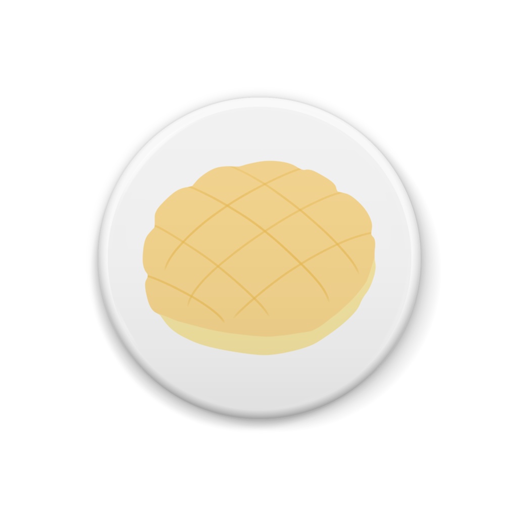 メロンパンの缶バッジ