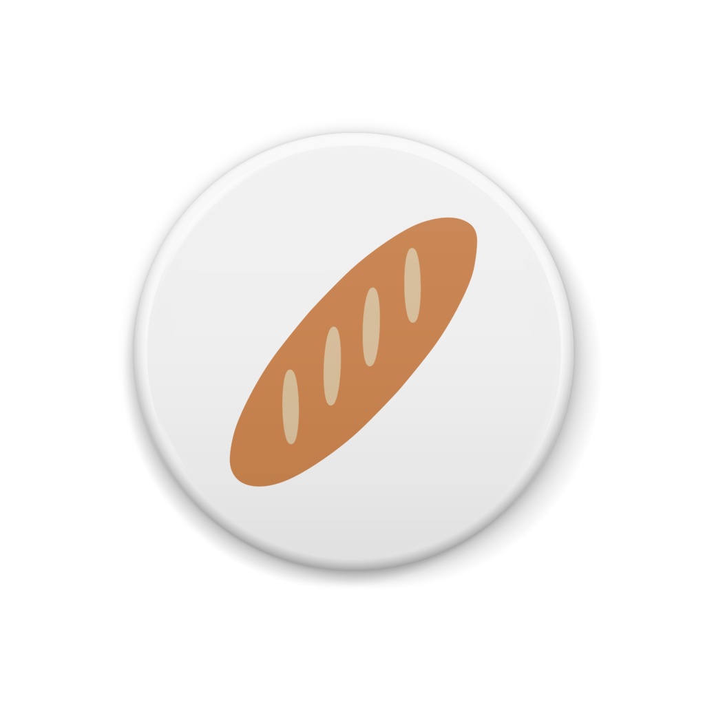 フランスパンの缶バッジ