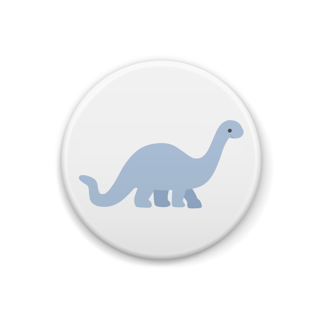 ブラキオサウルスの缶バッジ