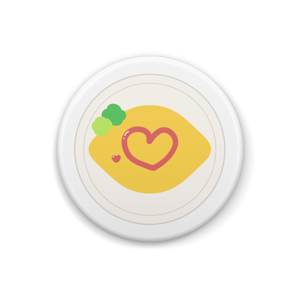 オムライスの缶バッジ