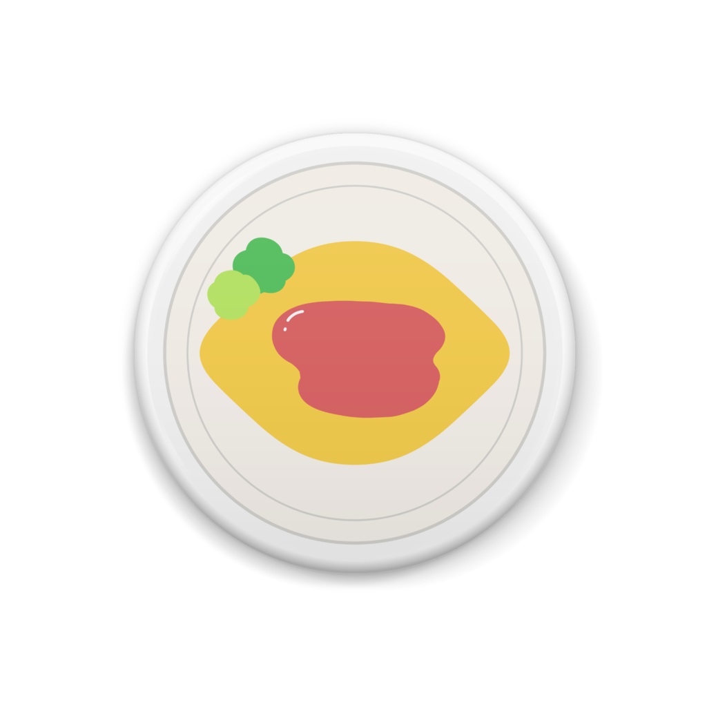 オムライスの缶バッジ