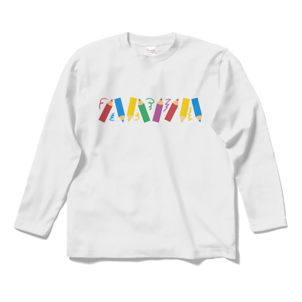 色鉛筆のロングスリーブTシャツ