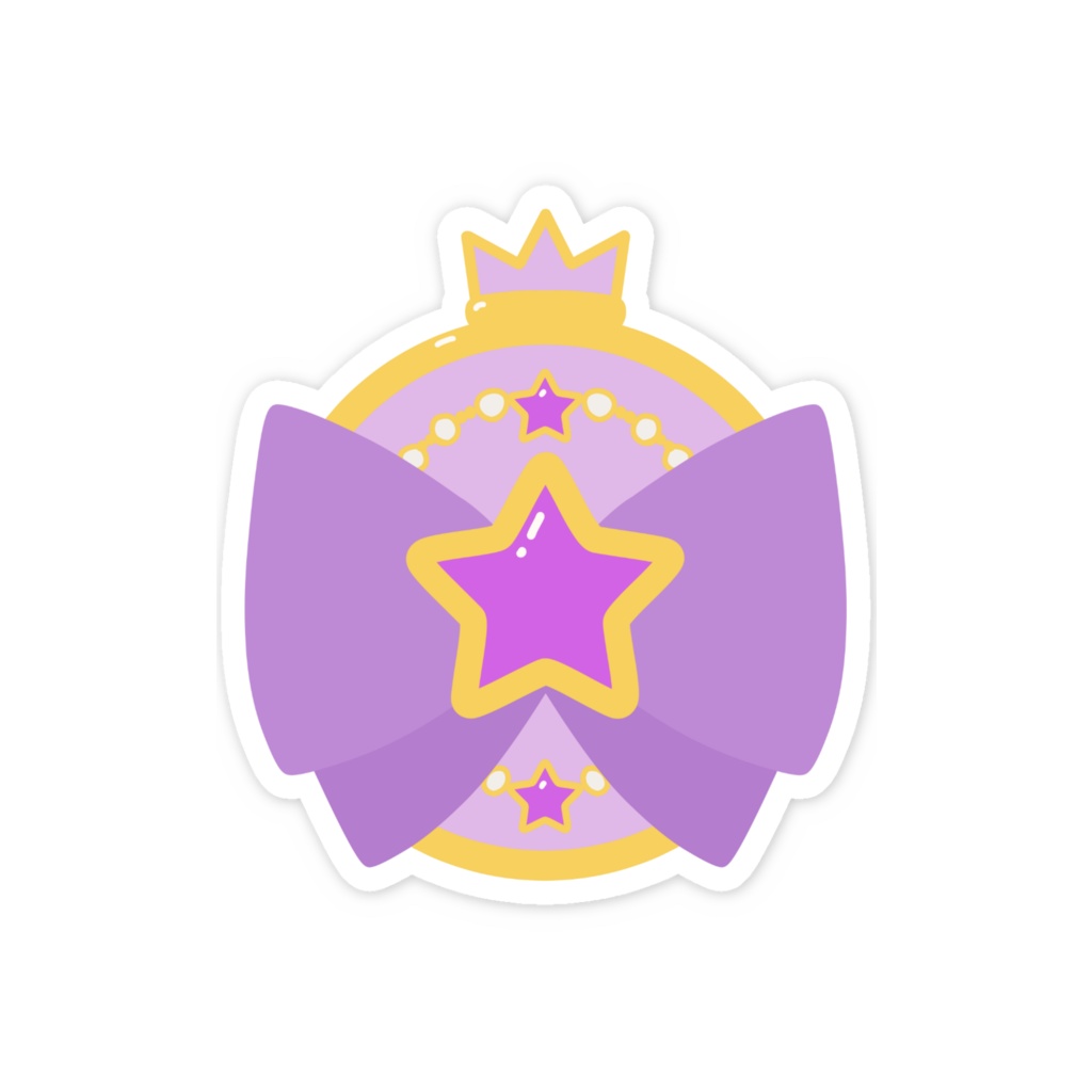 魔法少女のスマホステッカー