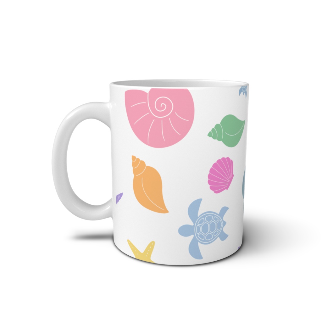 貝殻のマグカップ