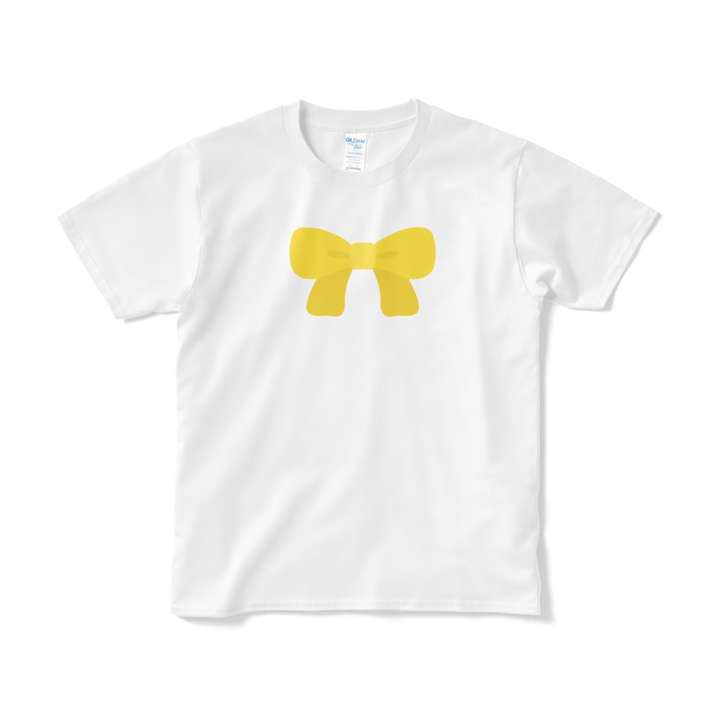 黄色のリボンのTシャツ