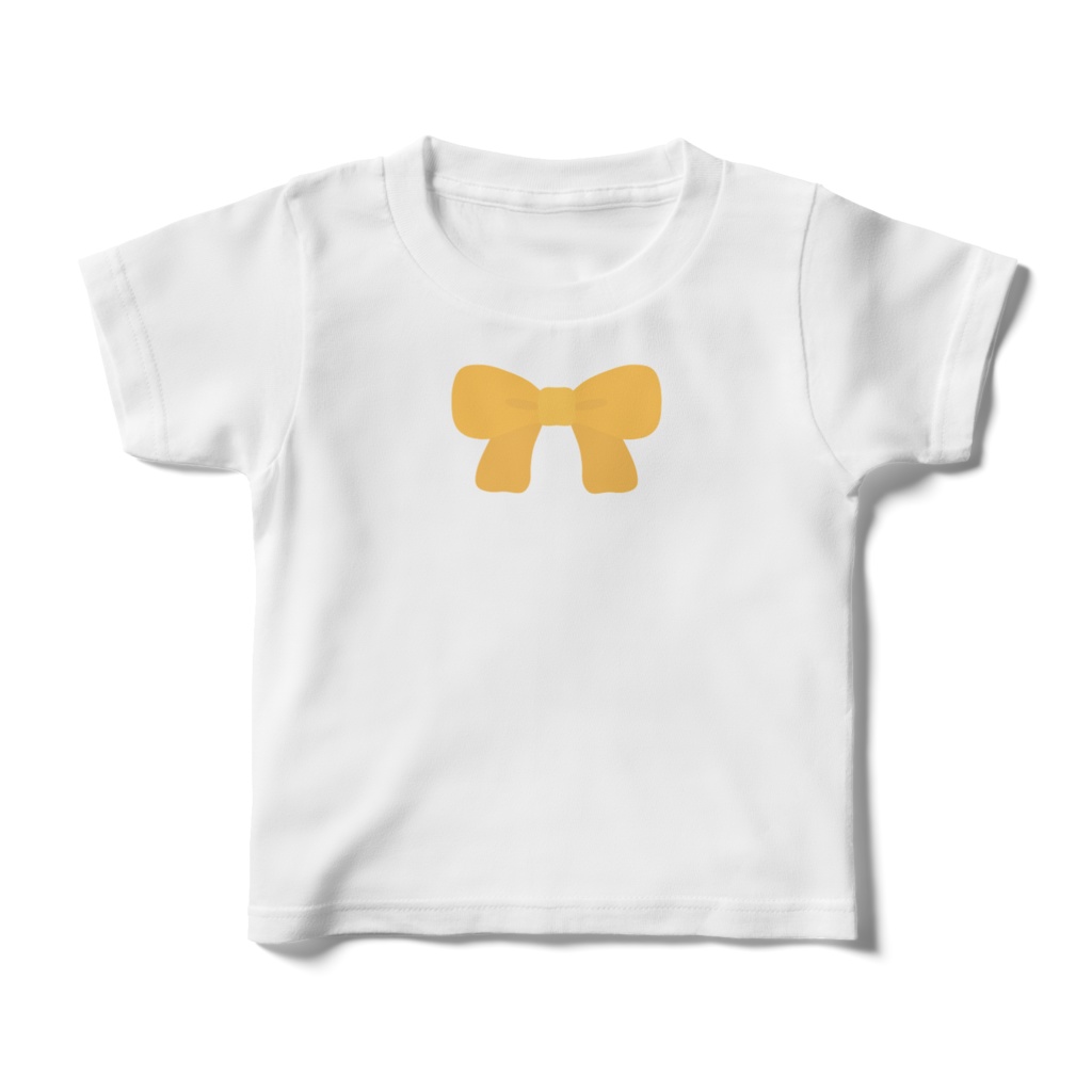 黄色のリボンのキッズTシャツ