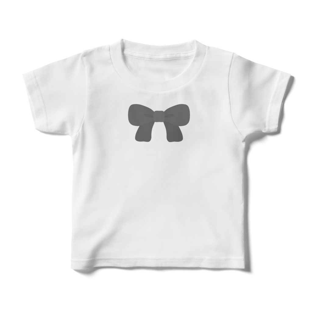 黒色のリボンのキッズTシャツ