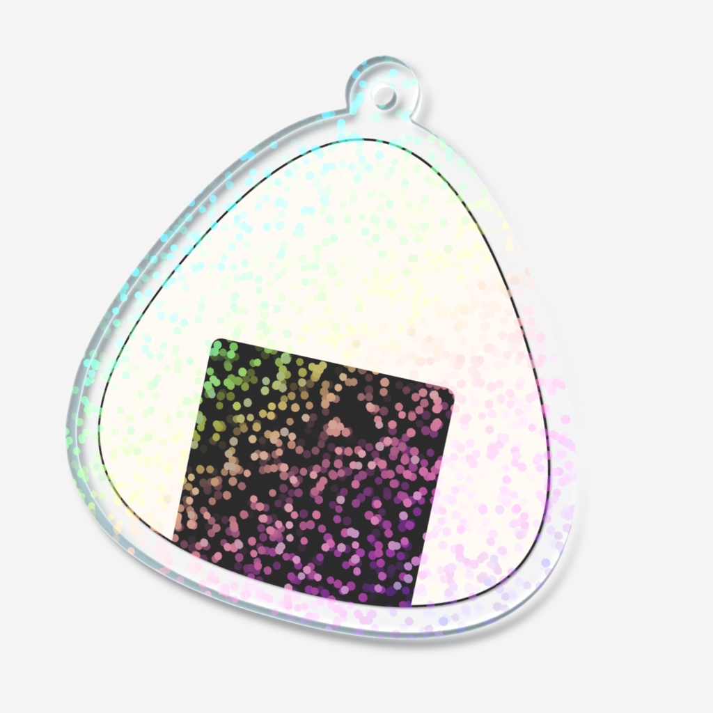 おにぎりのホログラムアクリルキーホルダー