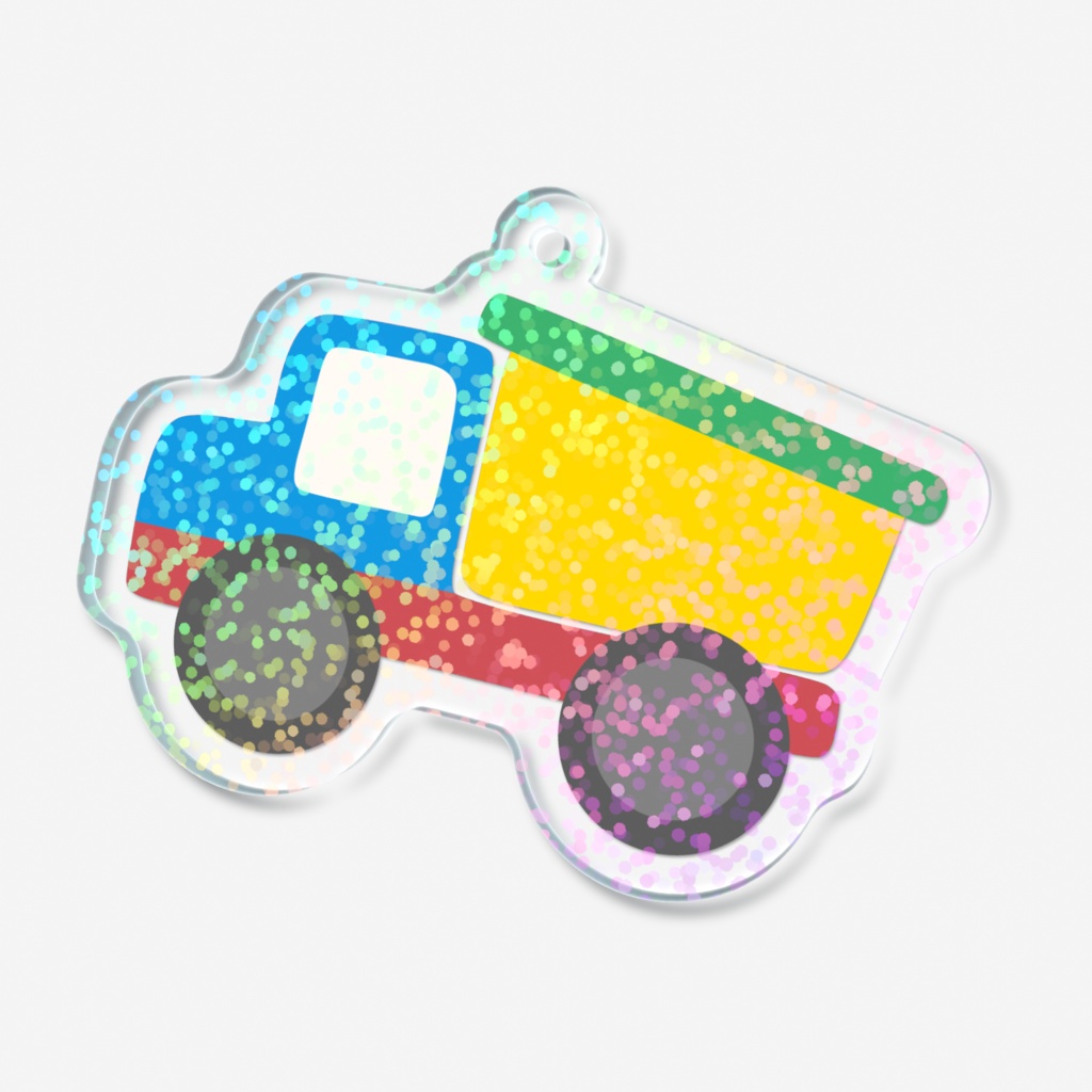 トラックのホログラムアクリルキーホルダー