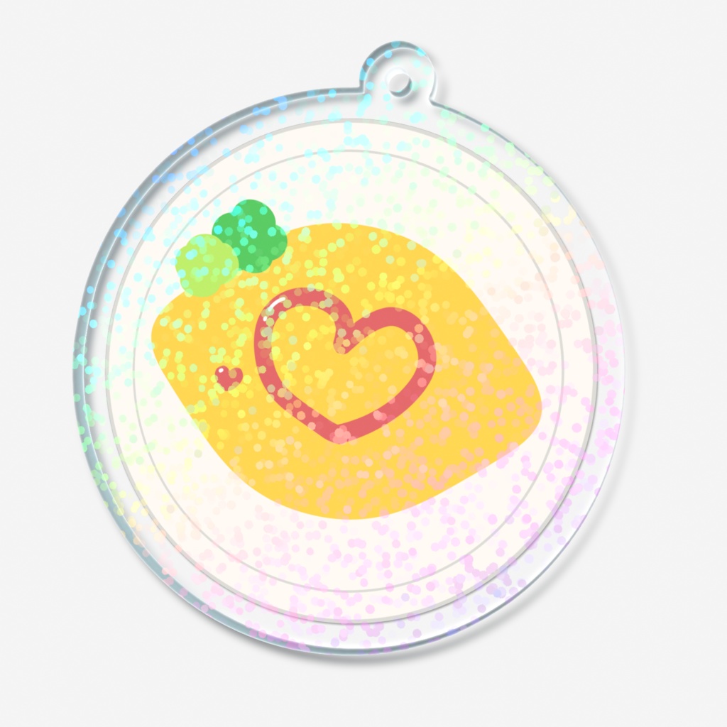 オムライスのホログラムアクリルキーホルダー