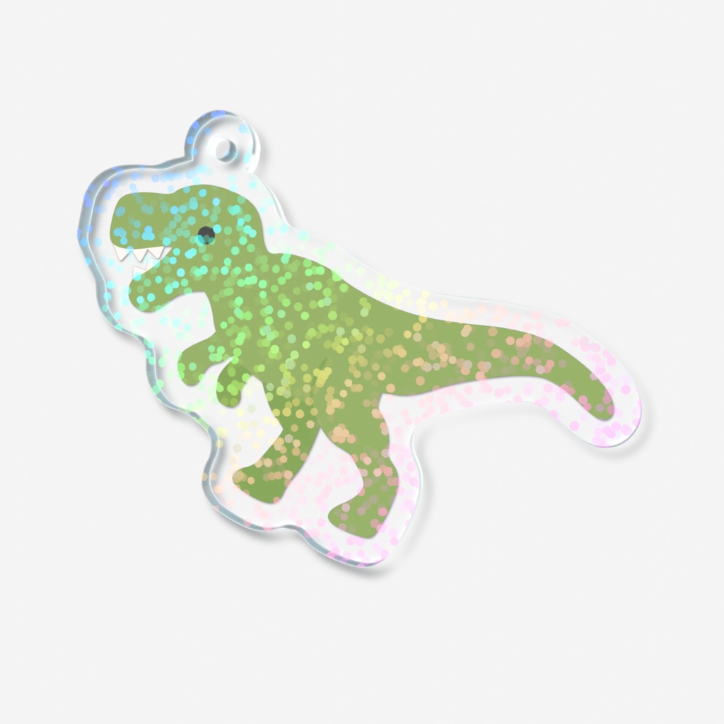 ティラノサウルスのホログラムアクリルキーホルダー