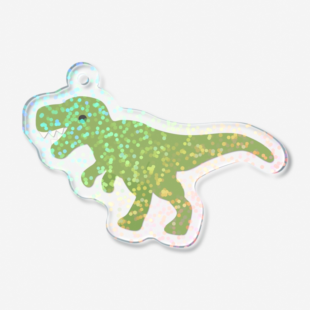 ティラノサウルスのホログラムアクリルキーホルダー