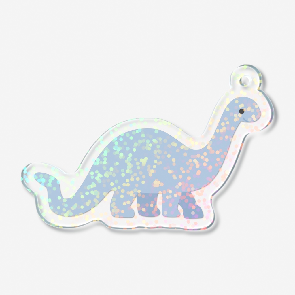 ブラキオサウルスのホログラムアクリルキーホルダー