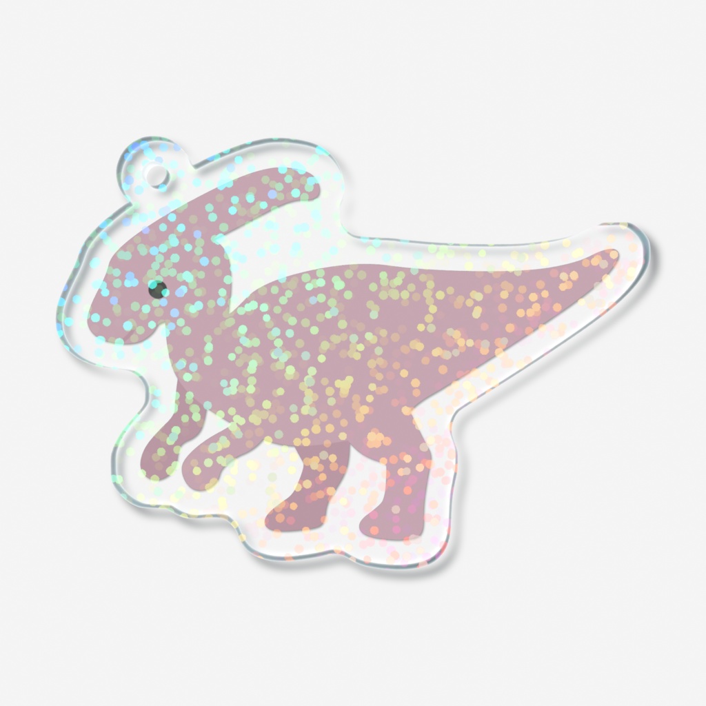 パラサウロロフスのホログラムアクリルキーホルダー
