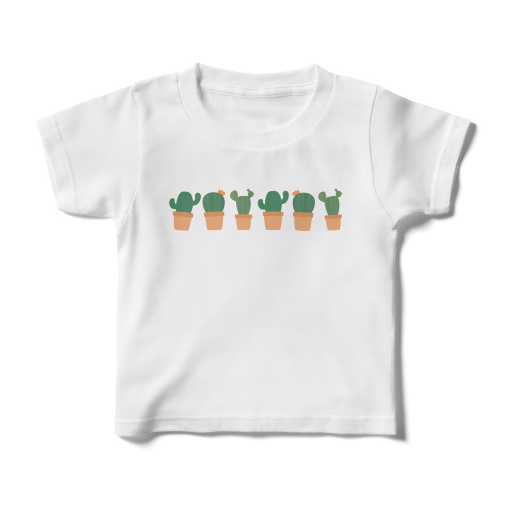 サボテンのキッズTシャツ