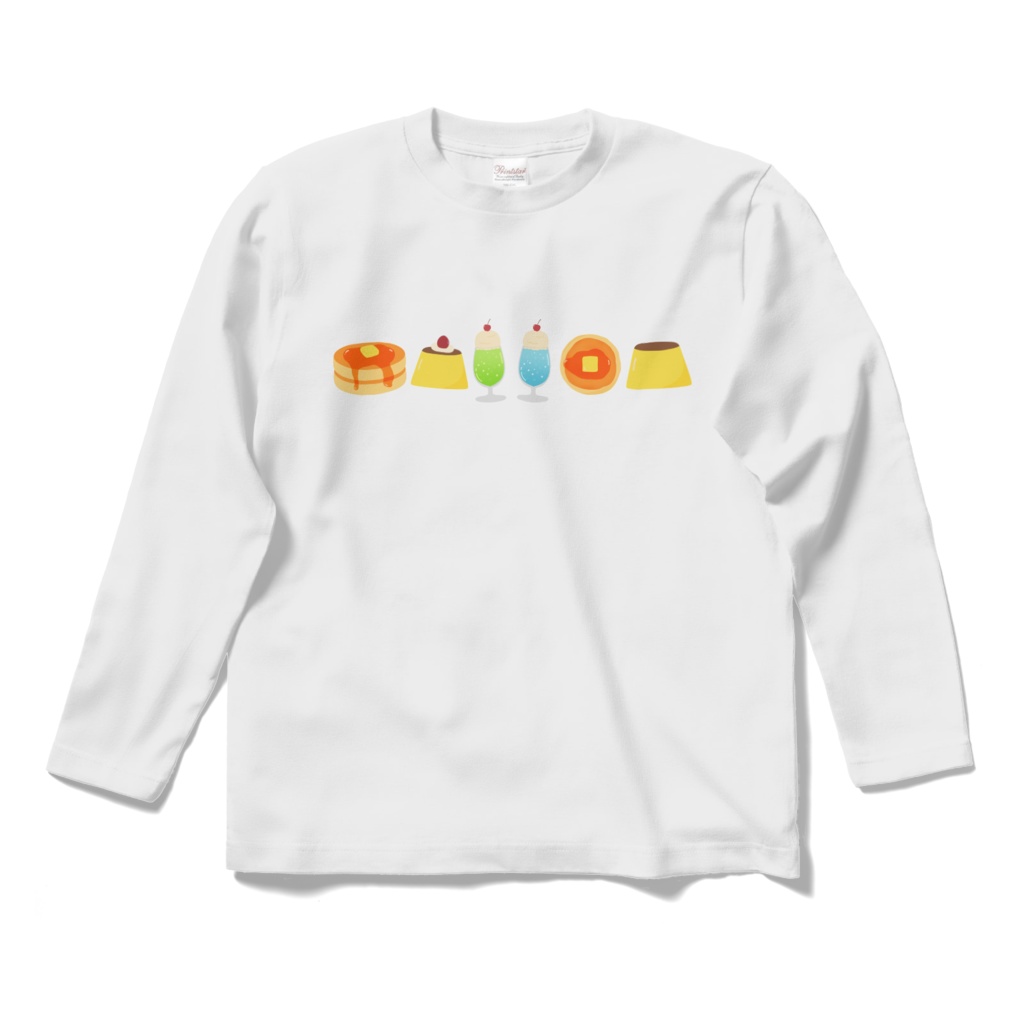レトロ喫茶のロングスリーブTシャツ