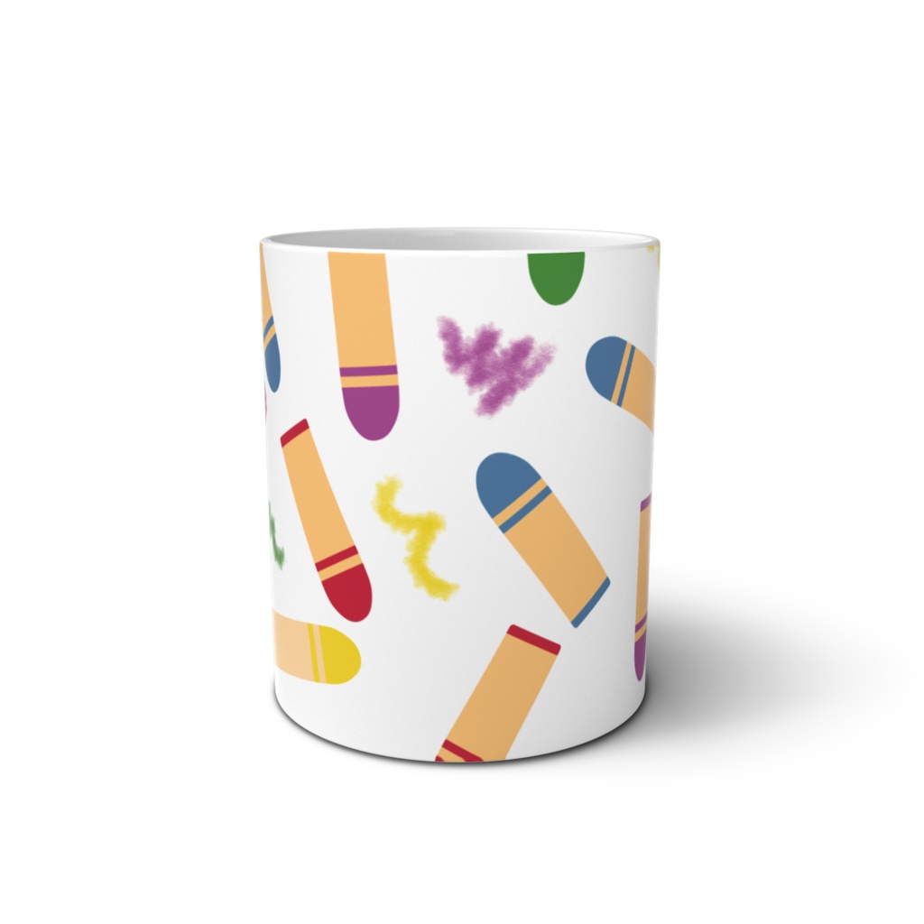 クレヨンのマグカップ