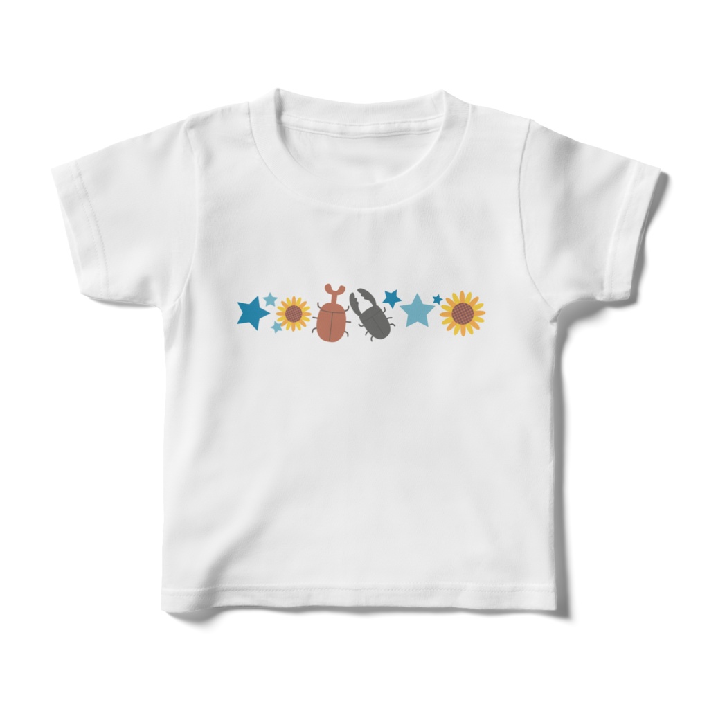 カブトムシとクワガタのキッズTシャツ