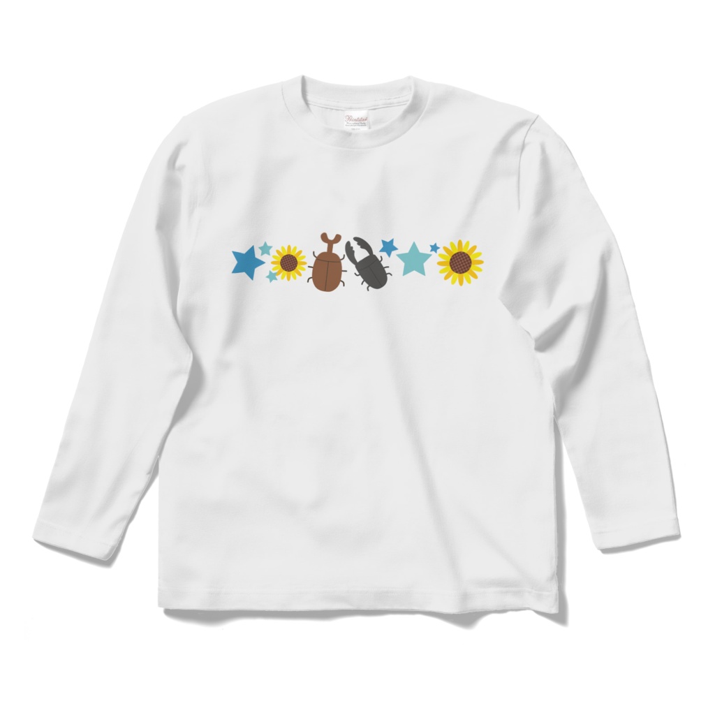 カブトムシとクワガタのロングスリーブTシャツ