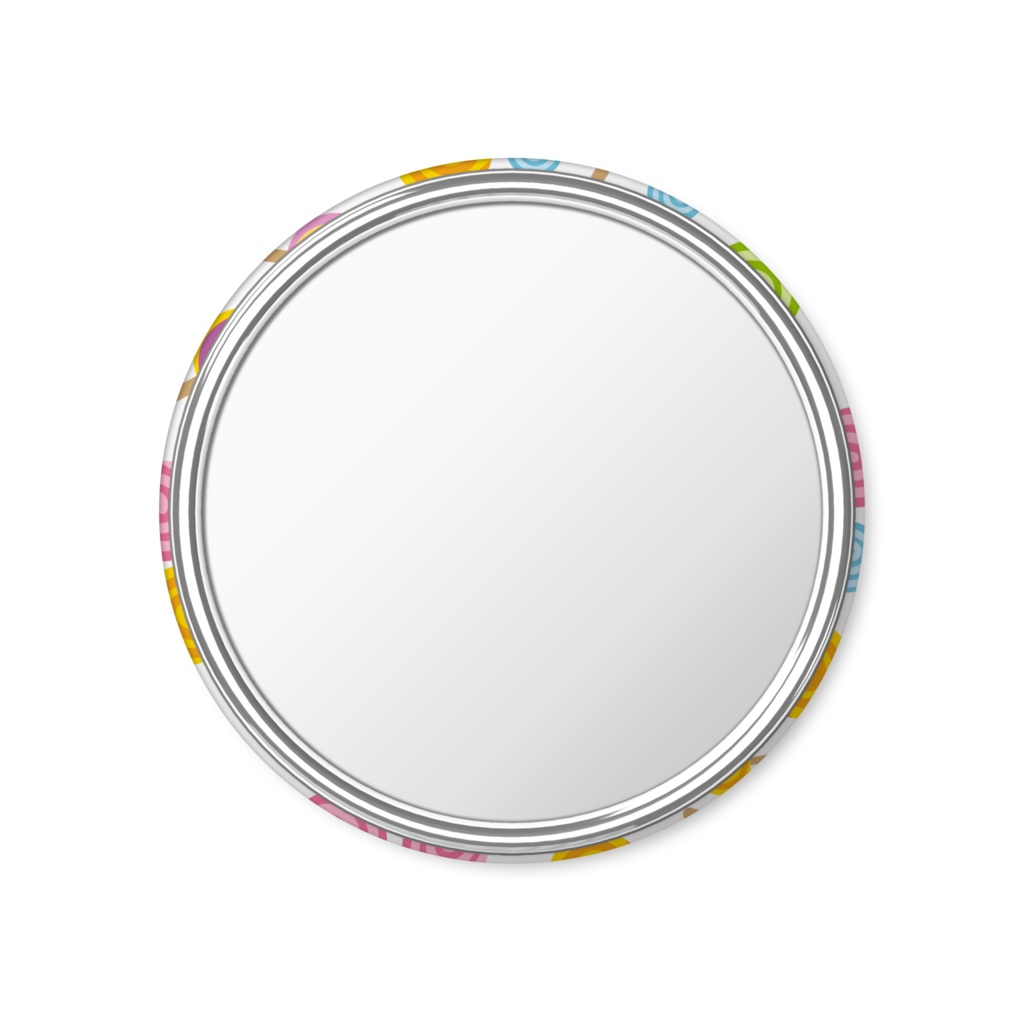 ぐるぐるキャンディの缶ミラー