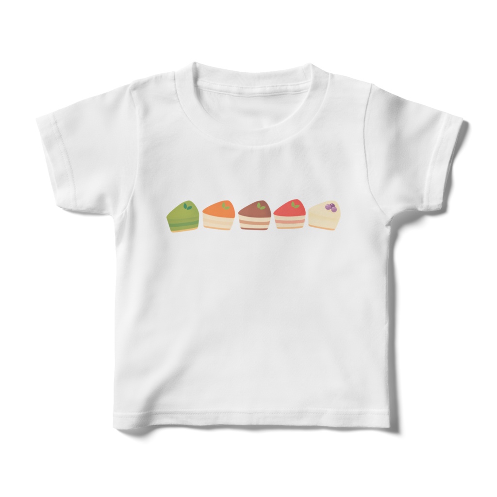 ケーキのキッズTシャツ