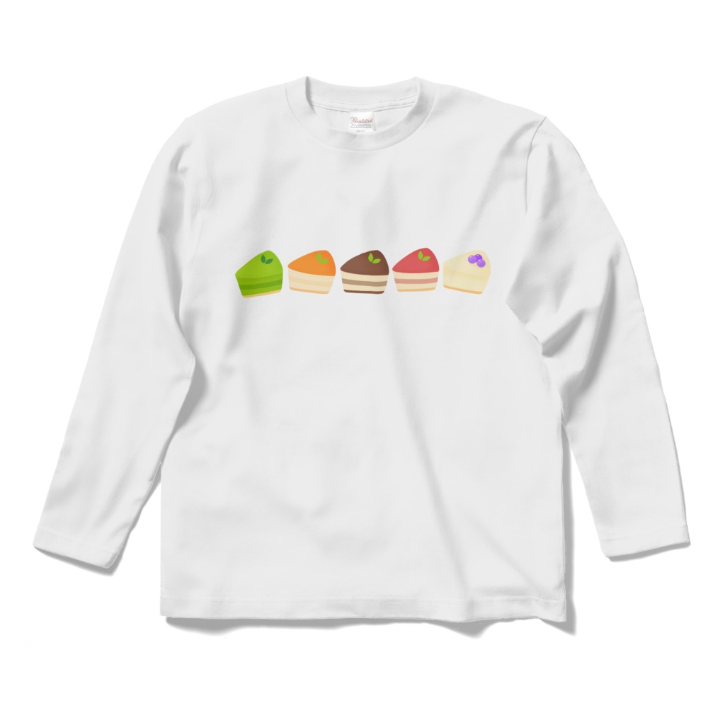 ケーキのロングスリーブTシャツ