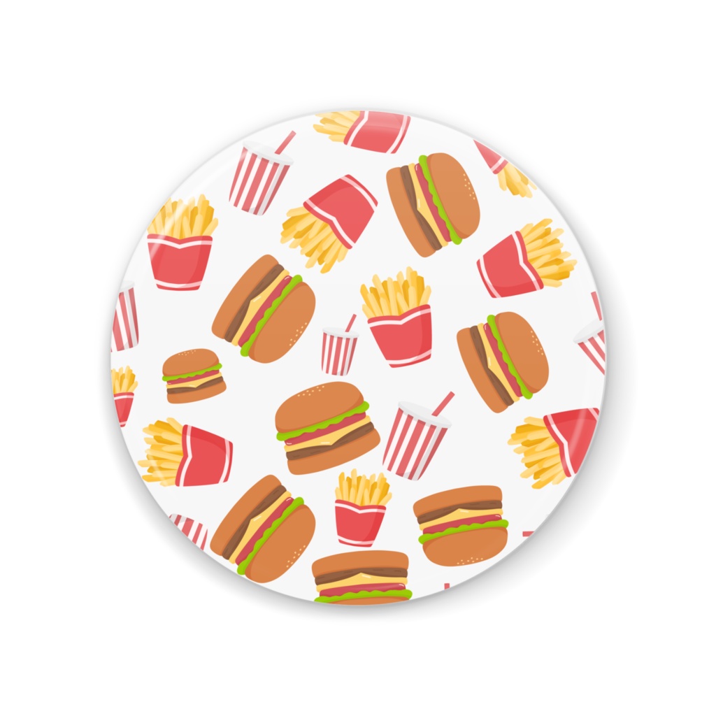 ハンバーガーの缶ミラー