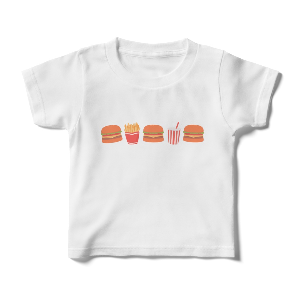 ハンバーガーのキッズTシャツ