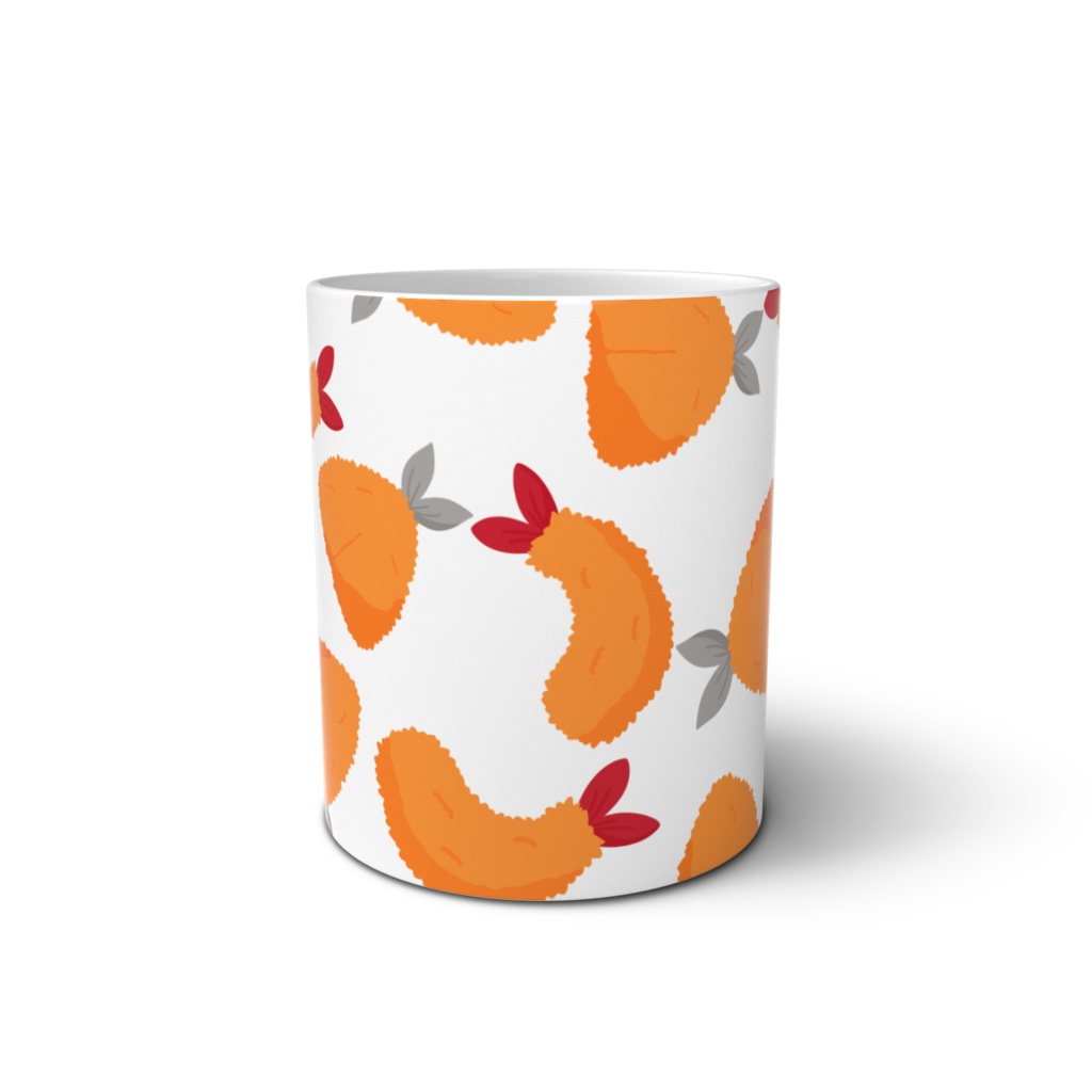 アジフライとエビフライのマグカップ