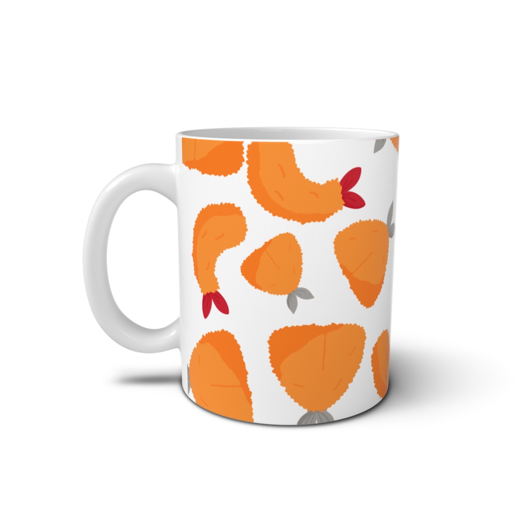 アジフライとエビフライのマグカップ