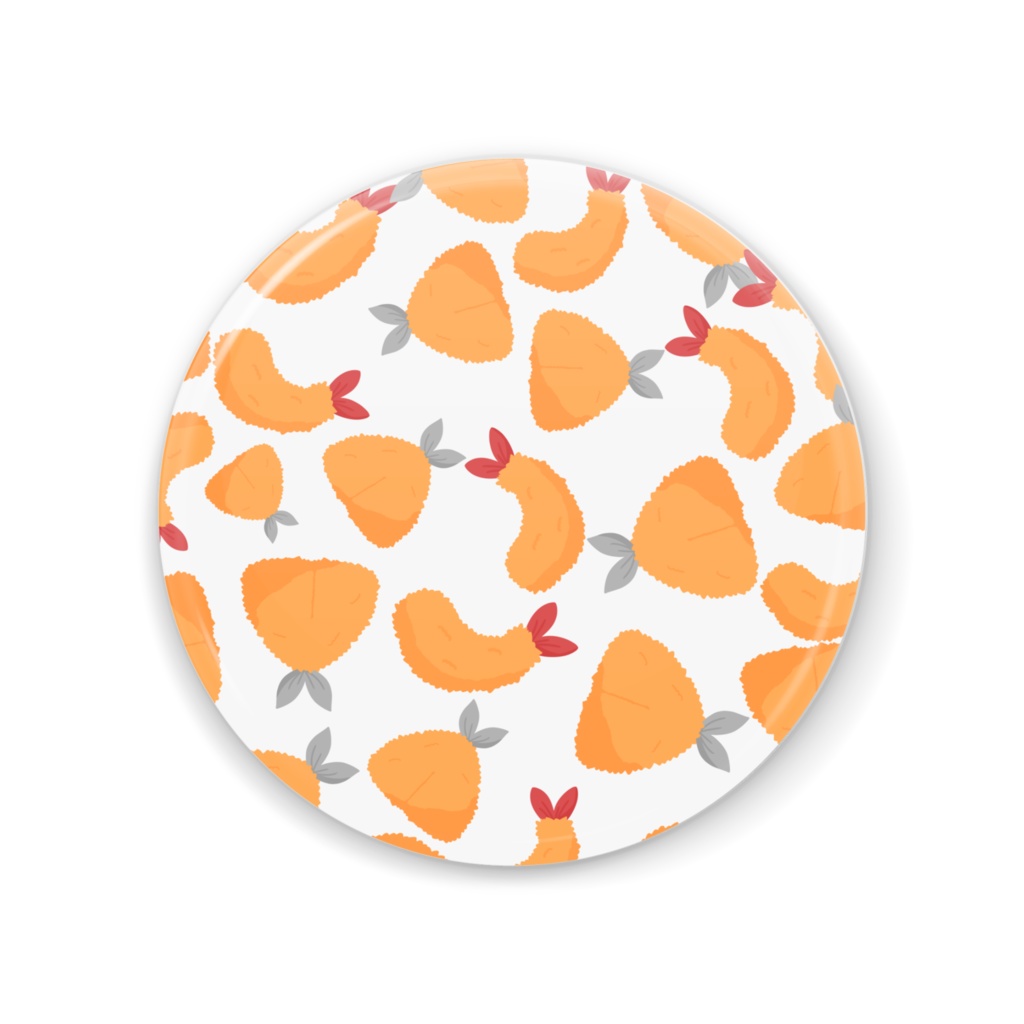 アジフライとエビフライの缶ミラー