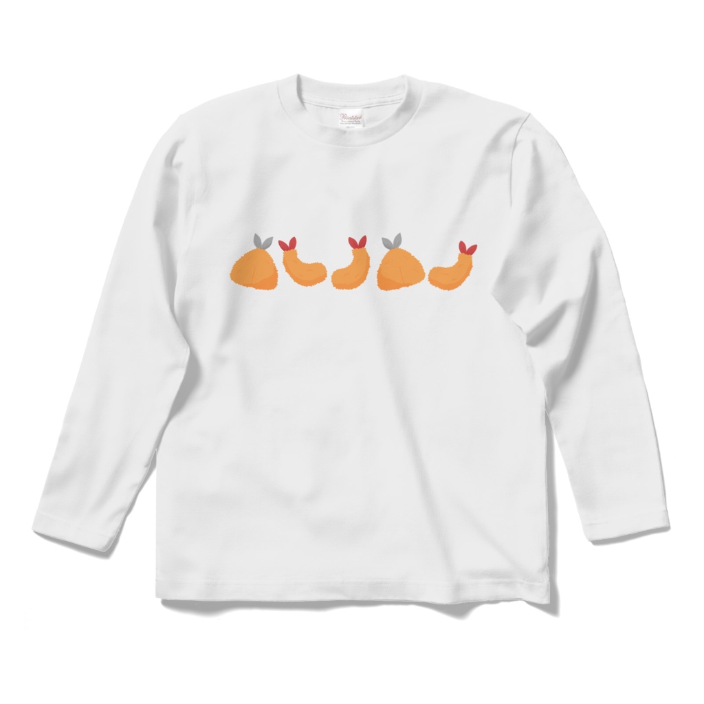 アジフライとエビフライのロングスリーブTシャツ