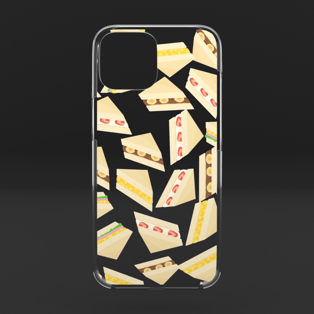 サンドイッチのクリアiPhoneケース