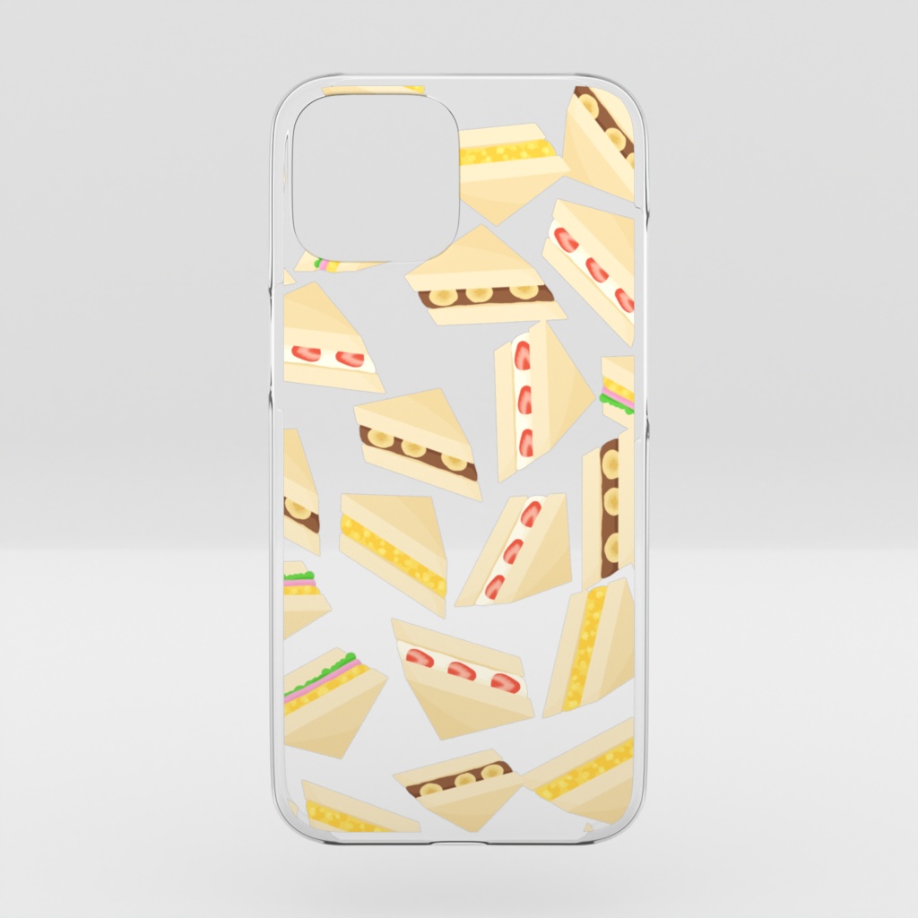 サンドイッチのクリアiPhoneケース