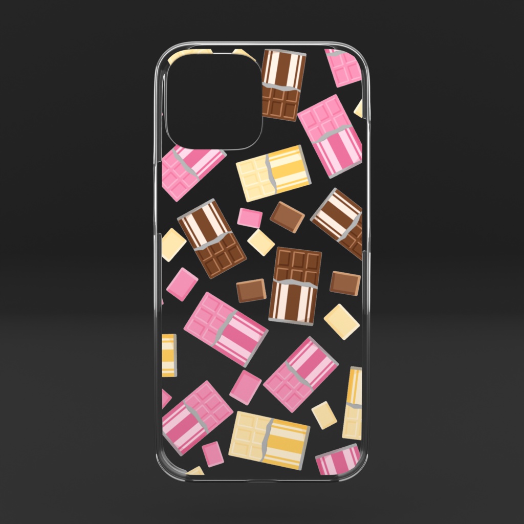 チョコレートのクリアiPhoneケース