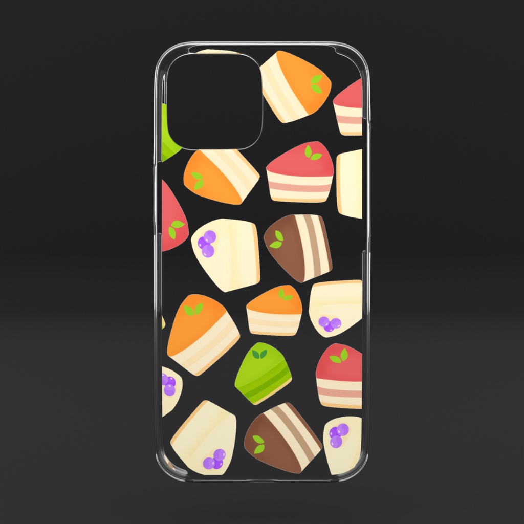 ケーキのクリアiPhoneケース