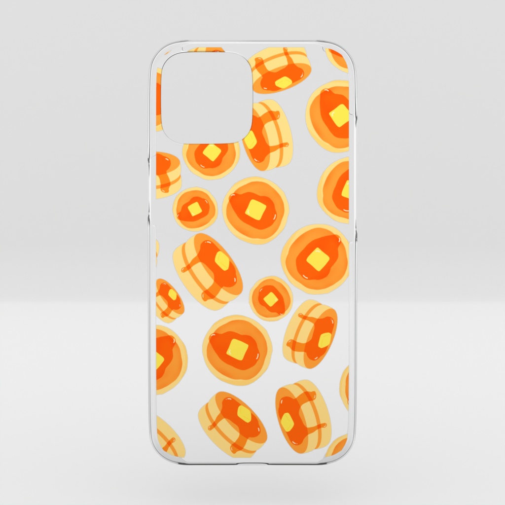 パンケーキのクリアiPhoneケース