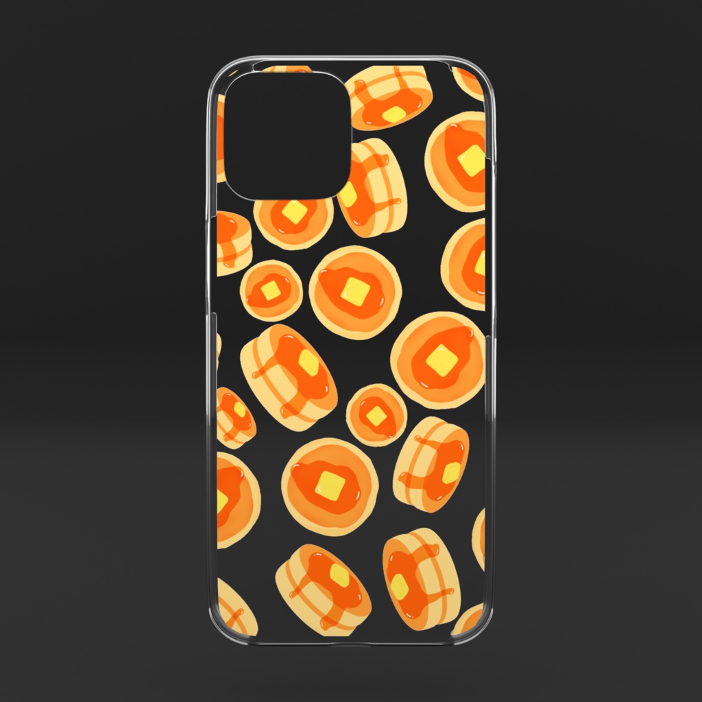 パンケーキのクリアiPhoneケース