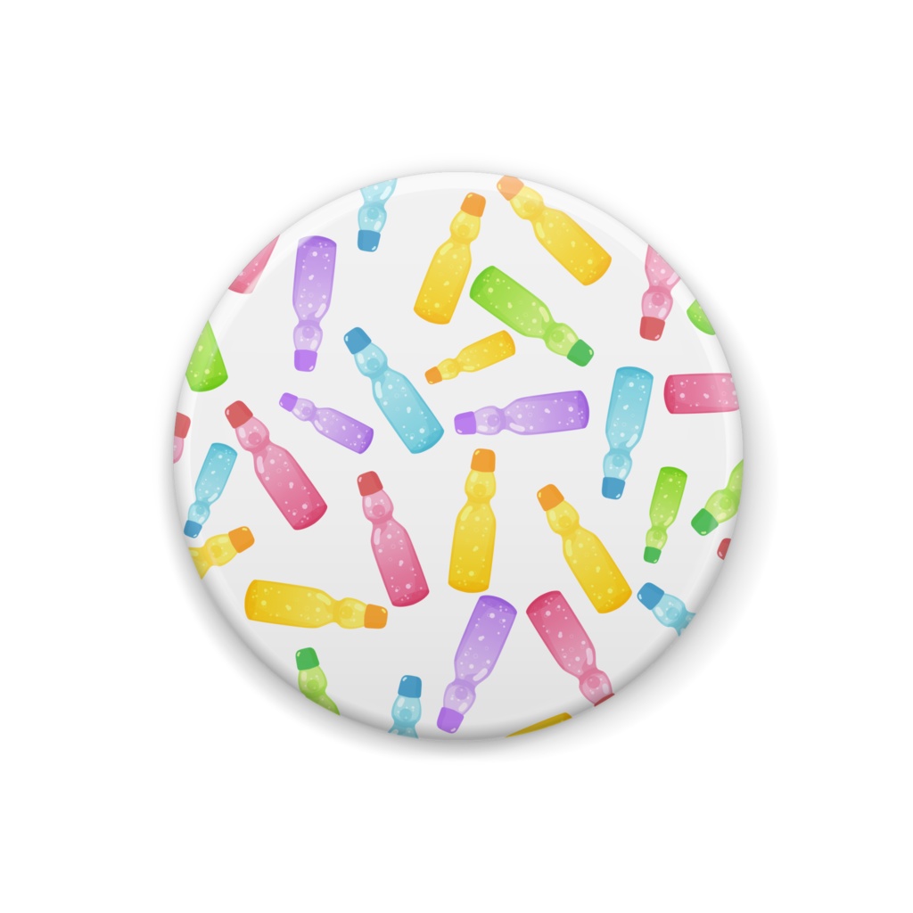 ラムネの缶バッジ