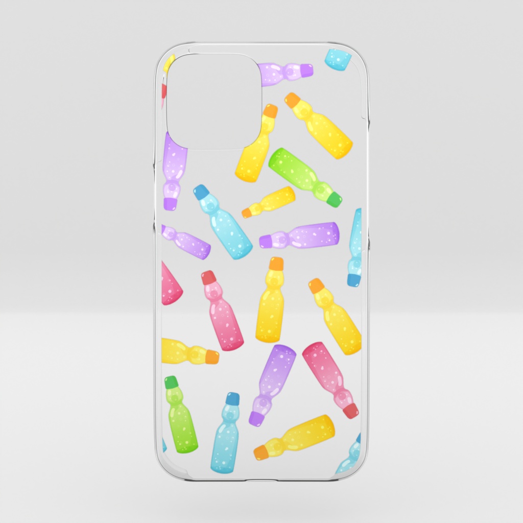 ラムネのクリアiPhoneケース