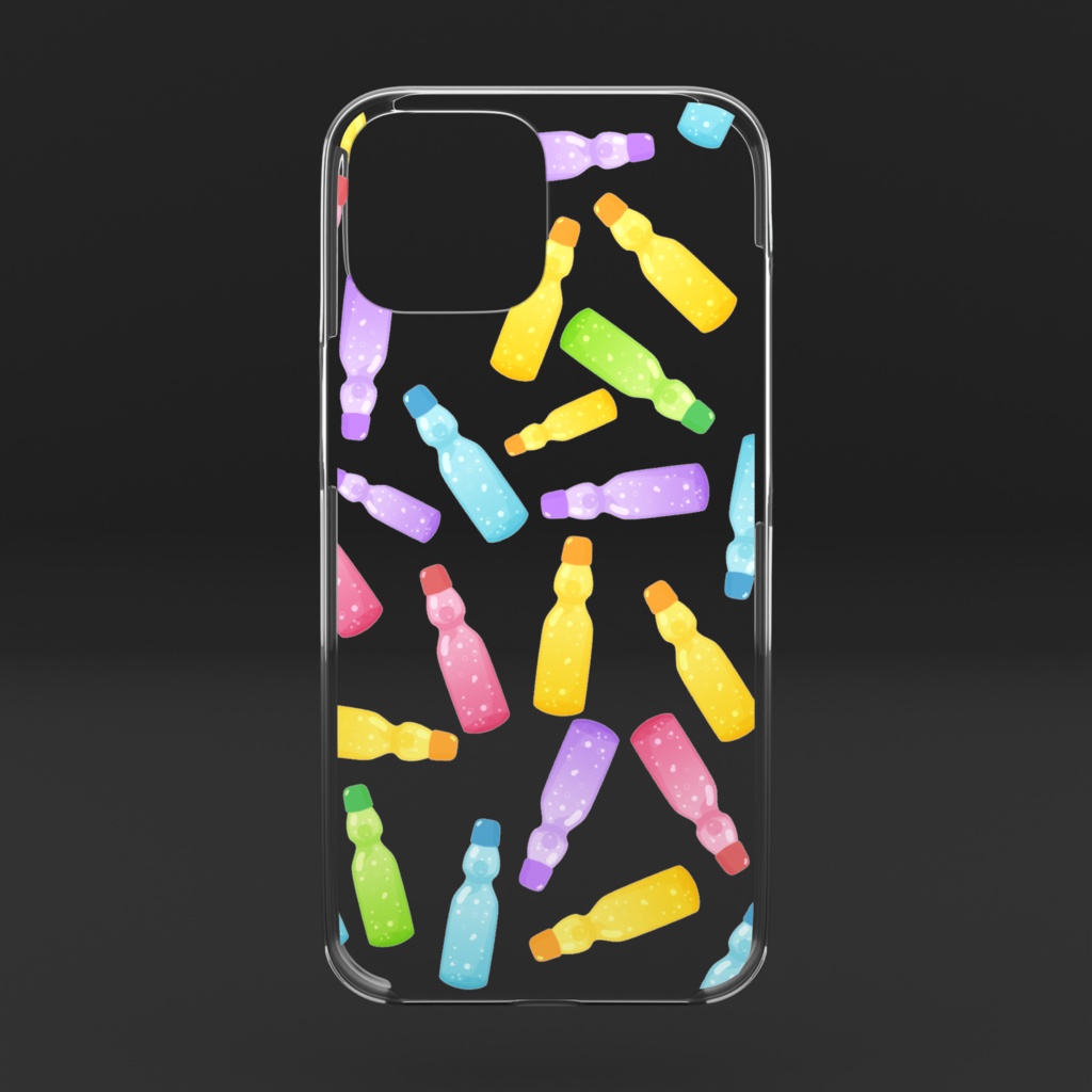 ラムネのクリアiPhoneケース