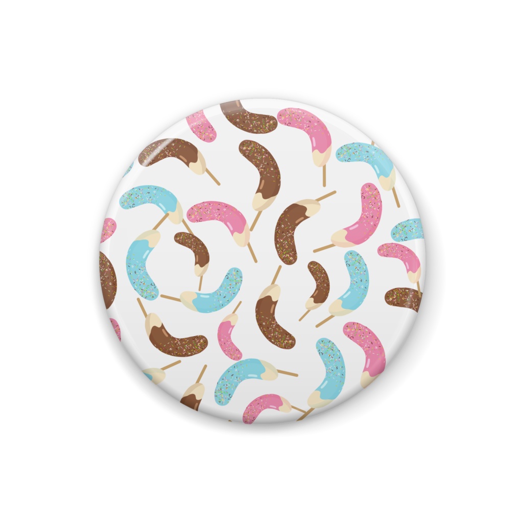 チョコバナナの缶バッジ