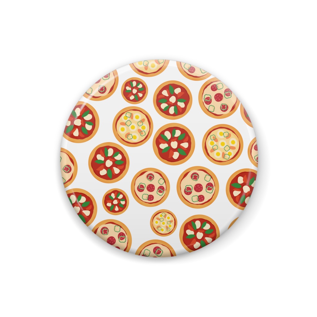 ピザの缶バッジ