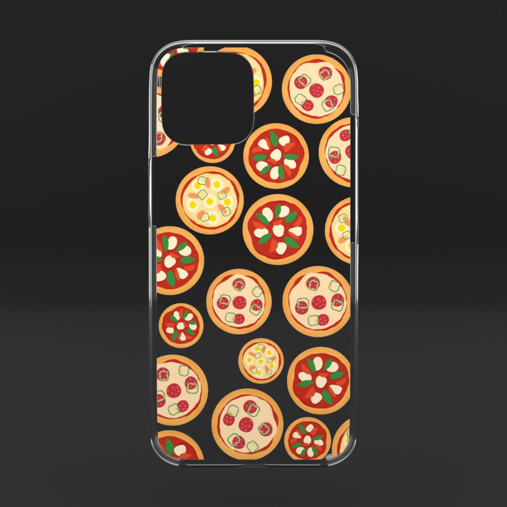 ピザのクリアiPhoneケース